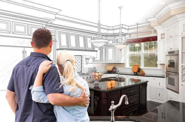 Custom kitchen cabinets installed in a Bowie home
